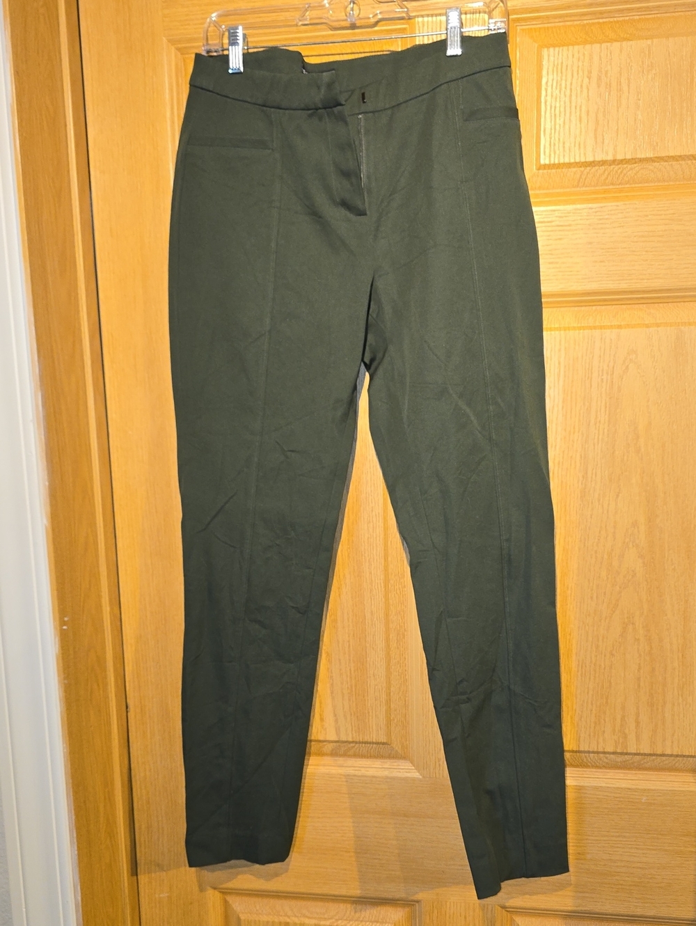 Olive Green Women's Tailored Ponte Pants